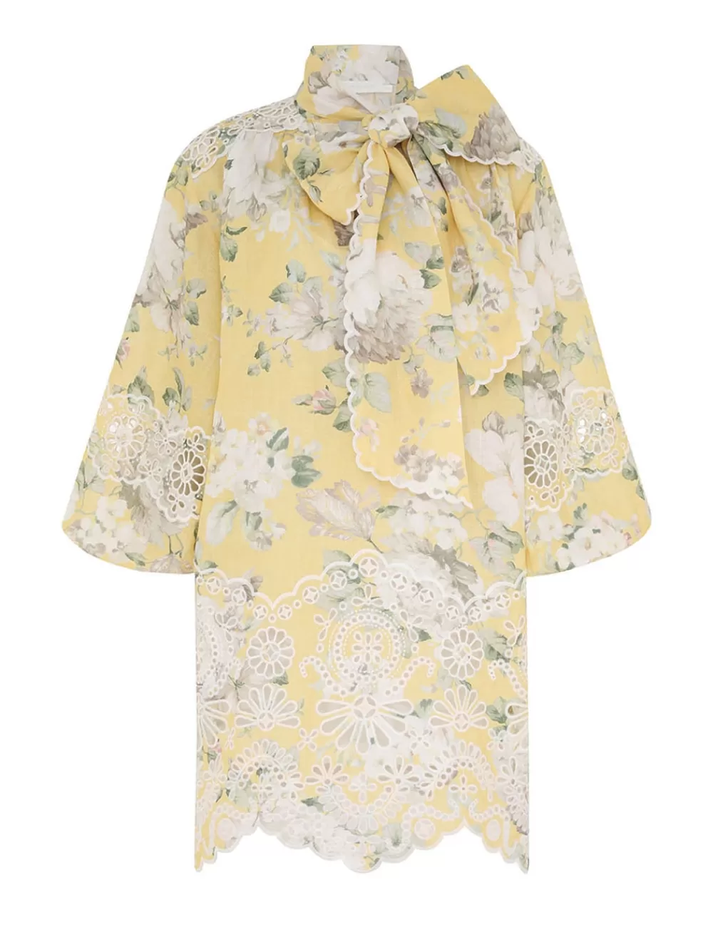 ZIMMERMANN Acacia Broderie Tie Mini Dress