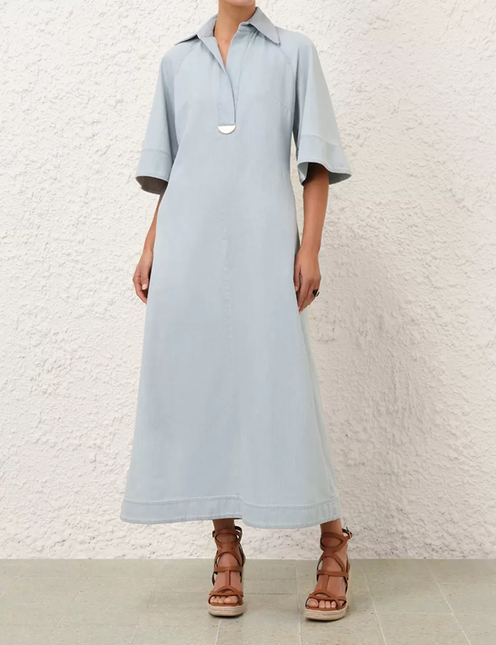 ZIMMERMANN Acacia Denim Midi Dress