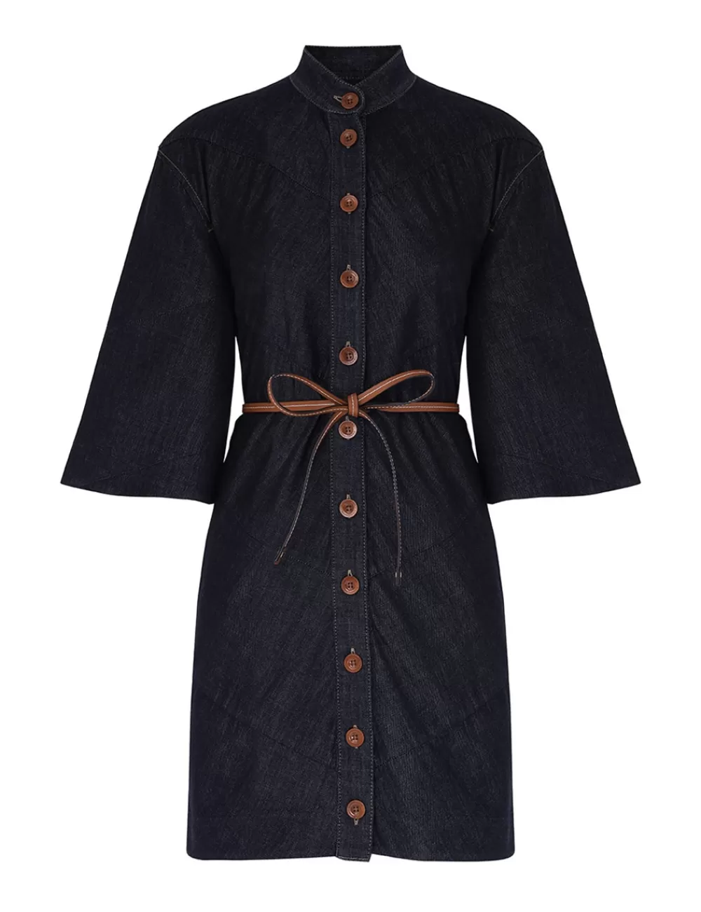 ZIMMERMANN Acacia Denim Mini Shirt Dress