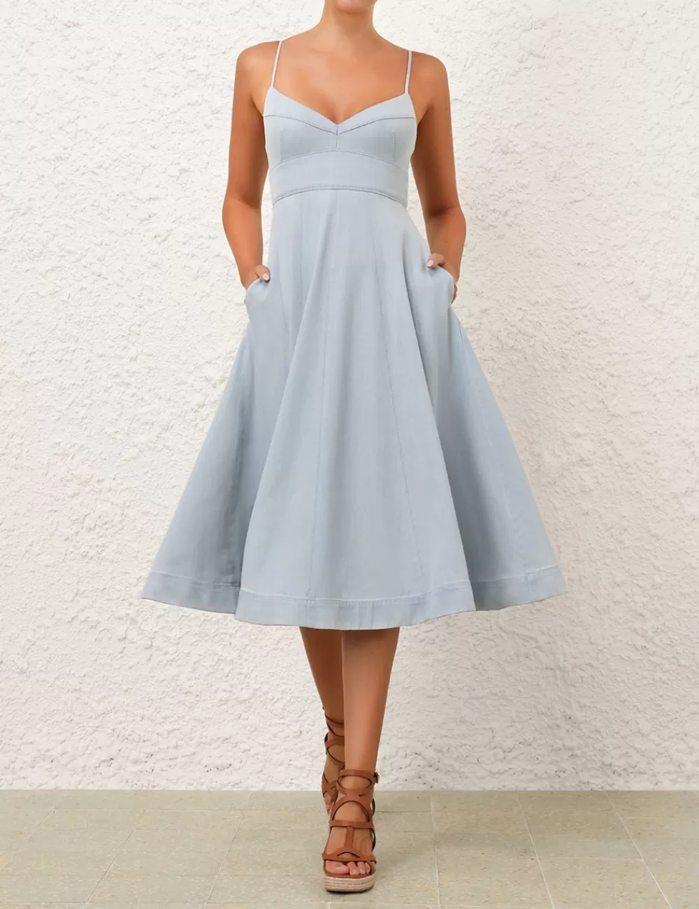 ZIMMERMANN Acacia Denim Swing Dress