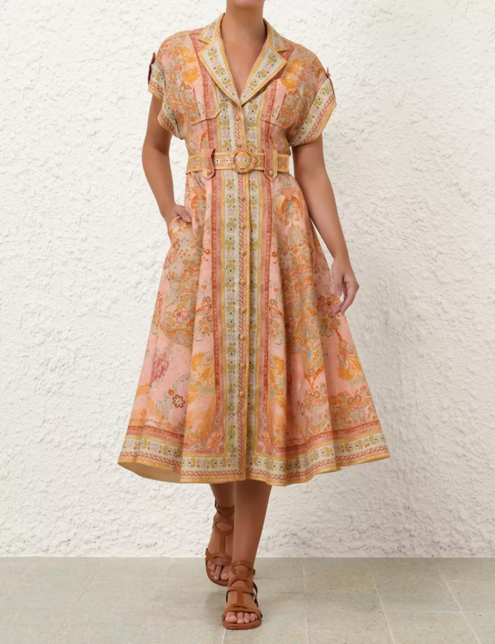 ZIMMERMANN Acacia Midi Shirt Dress