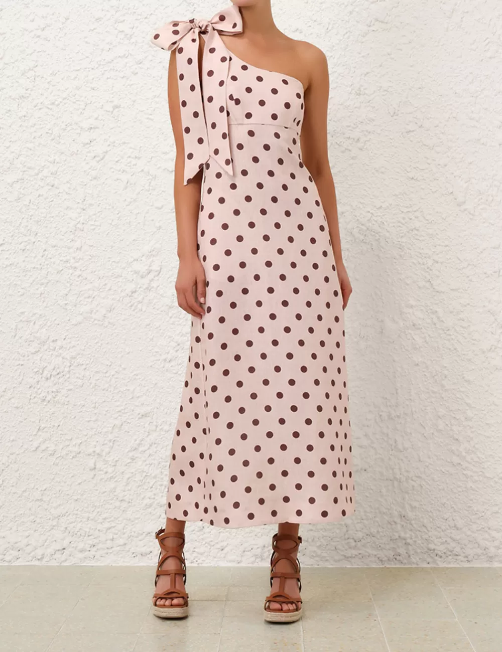 ZIMMERMANN Acacia One Shoulder Midi Dress