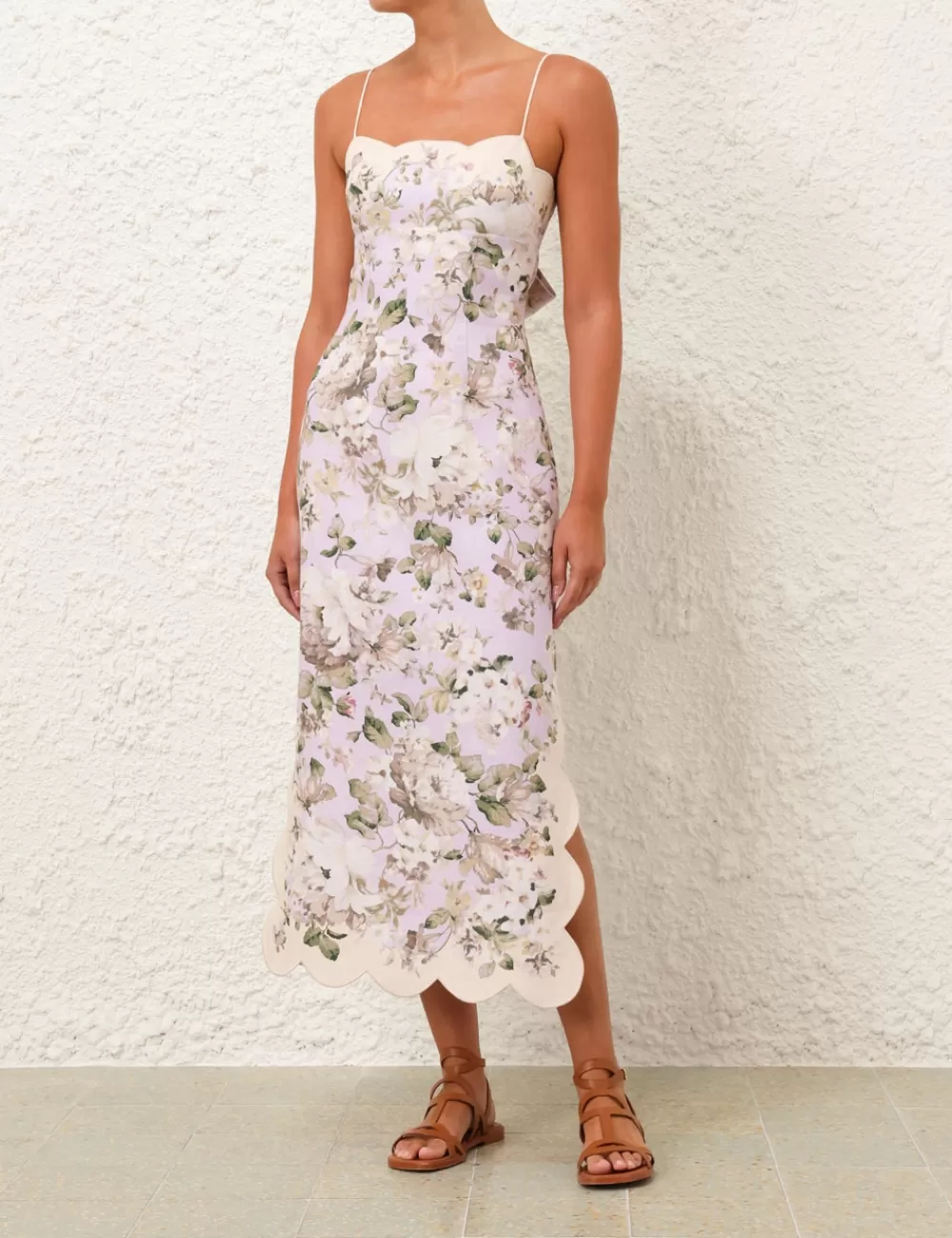 ZIMMERMANN Acacia Scallop Midi Dress