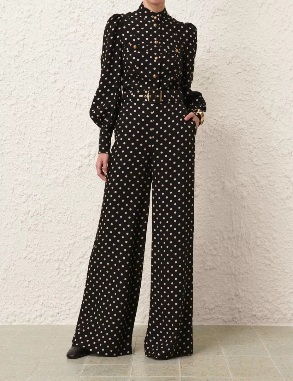 ZIMMERMANN Belted Wide Leg Pant