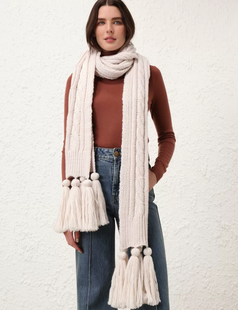 ZIMMERMANN Cable Knit Scarf