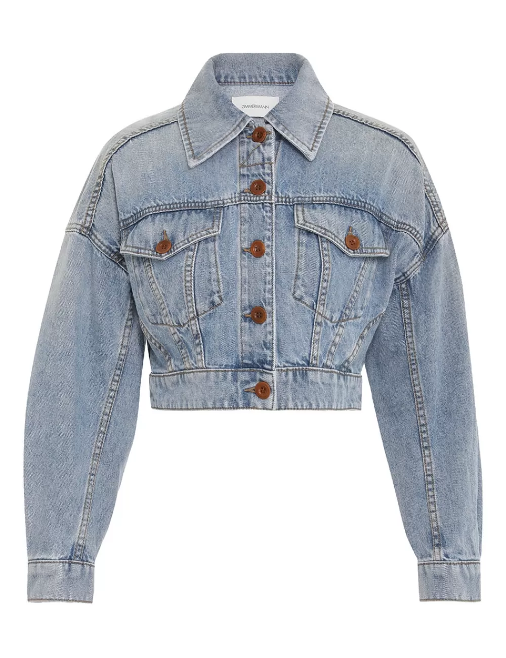 ZIMMERMANN Cropped Denim Jacket