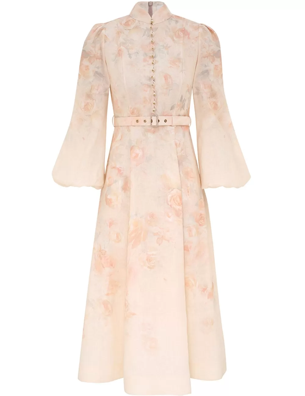 ZIMMERMANN Crush Buttoned Midi Dress