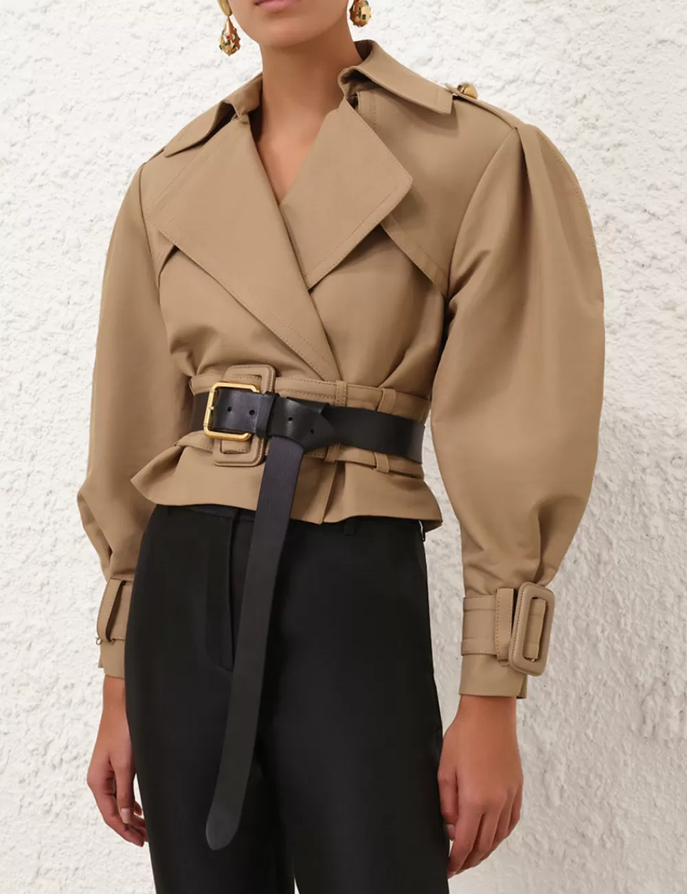 ZIMMERMANN Crush Cropped Trench Coat