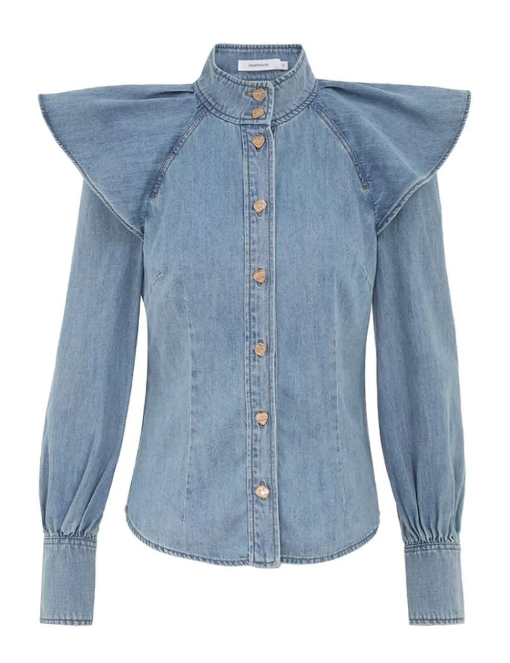 ZIMMERMANN Crush Denim Blouse