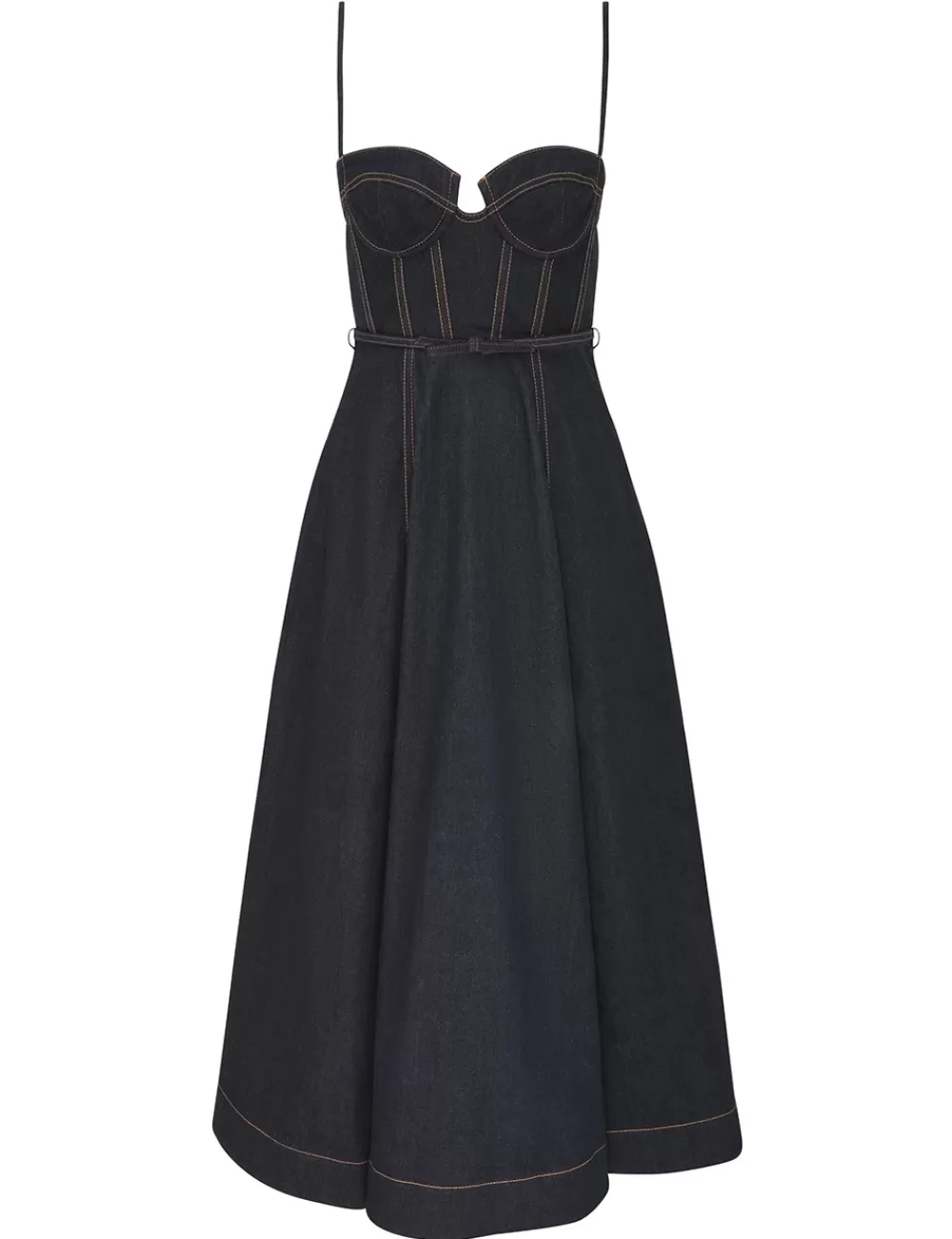 ZIMMERMANN Crush Denim Corset Dress