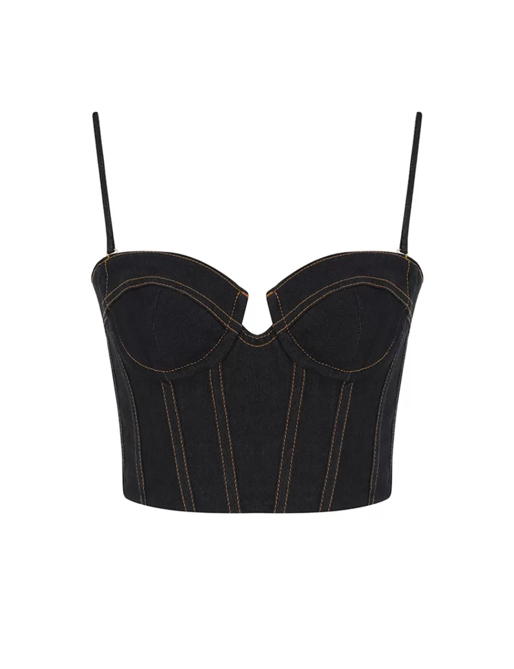 ZIMMERMANN Crush Denim Corset Top