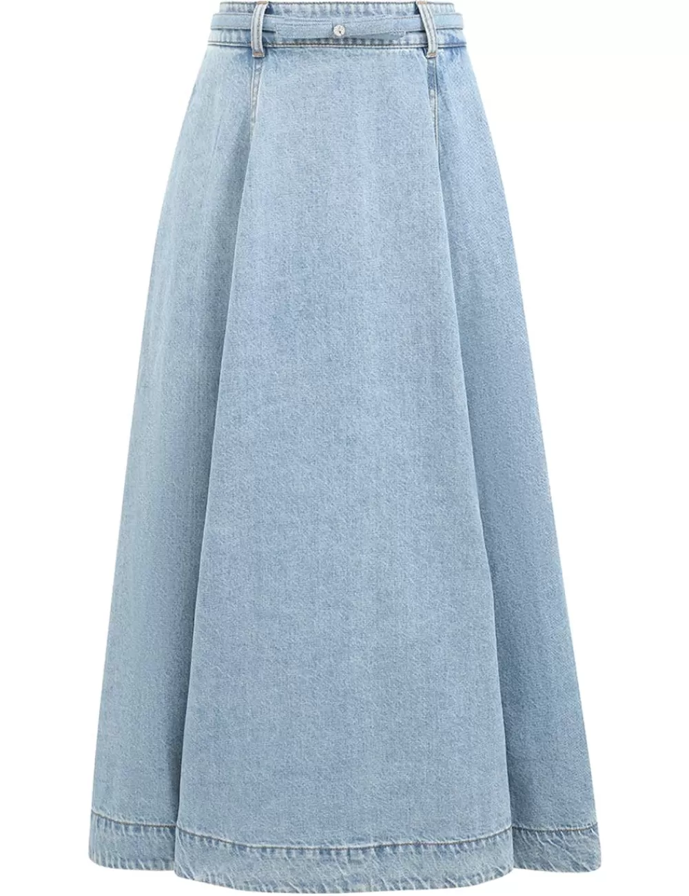 ZIMMERMANN Crush Denim Full Midi Skirt