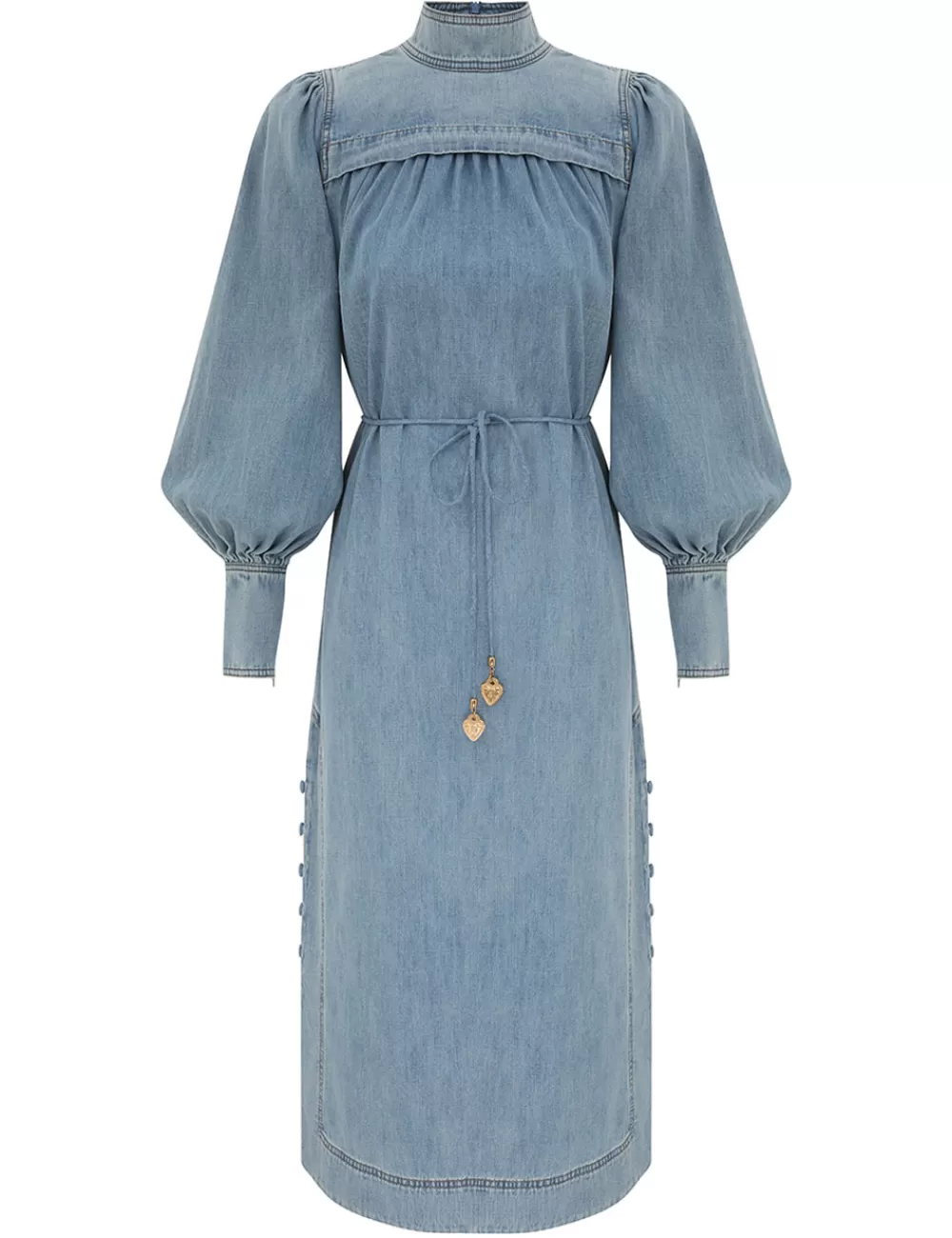 ZIMMERMANN Crush Denim Midi Dress