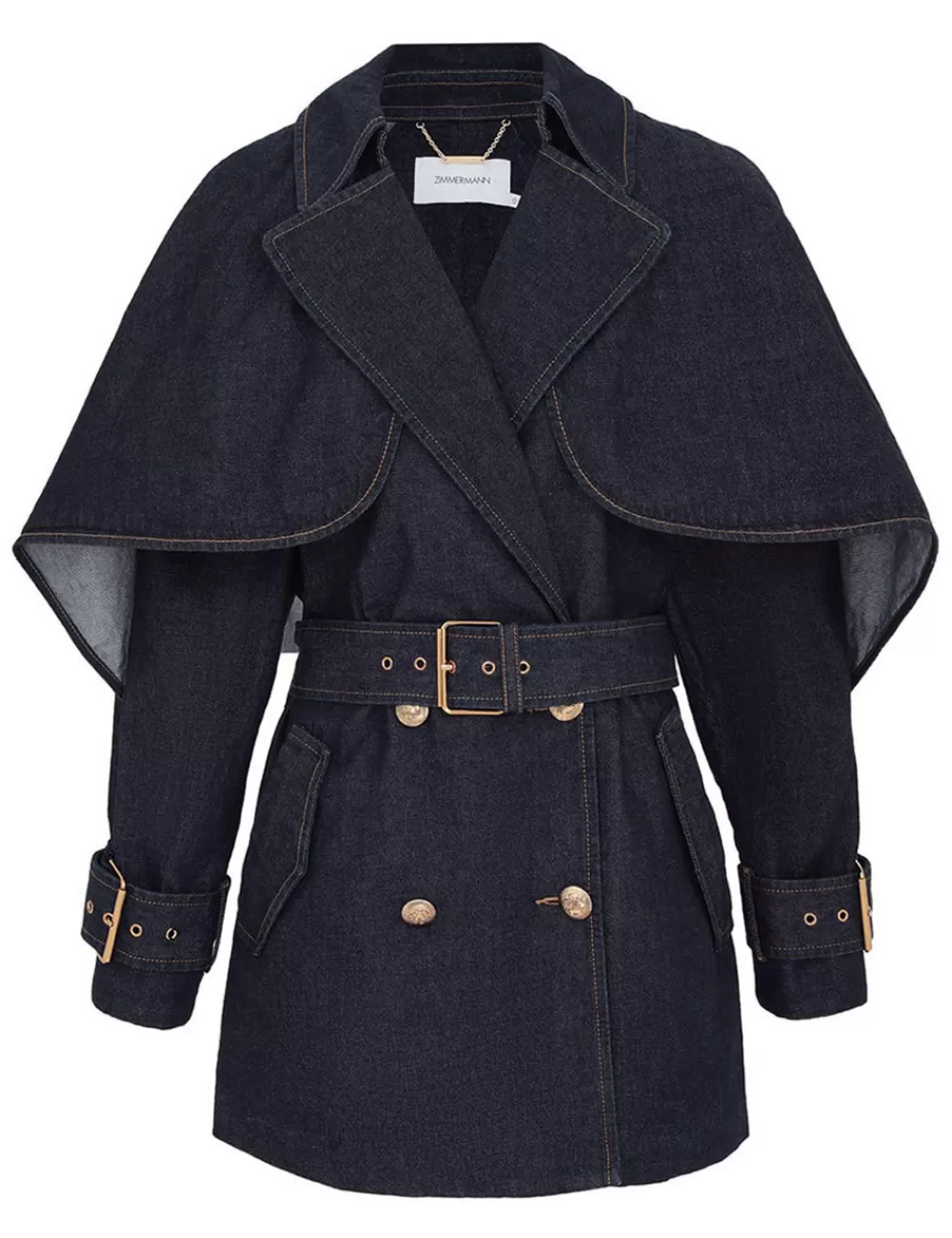 ZIMMERMANN Crush Denim Trench Coat