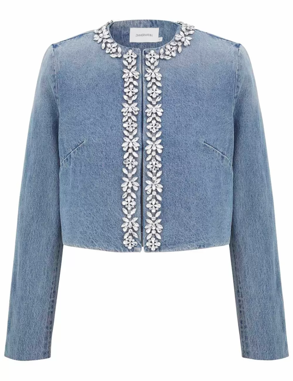 ZIMMERMANN Crush Embellished Denim Jacket