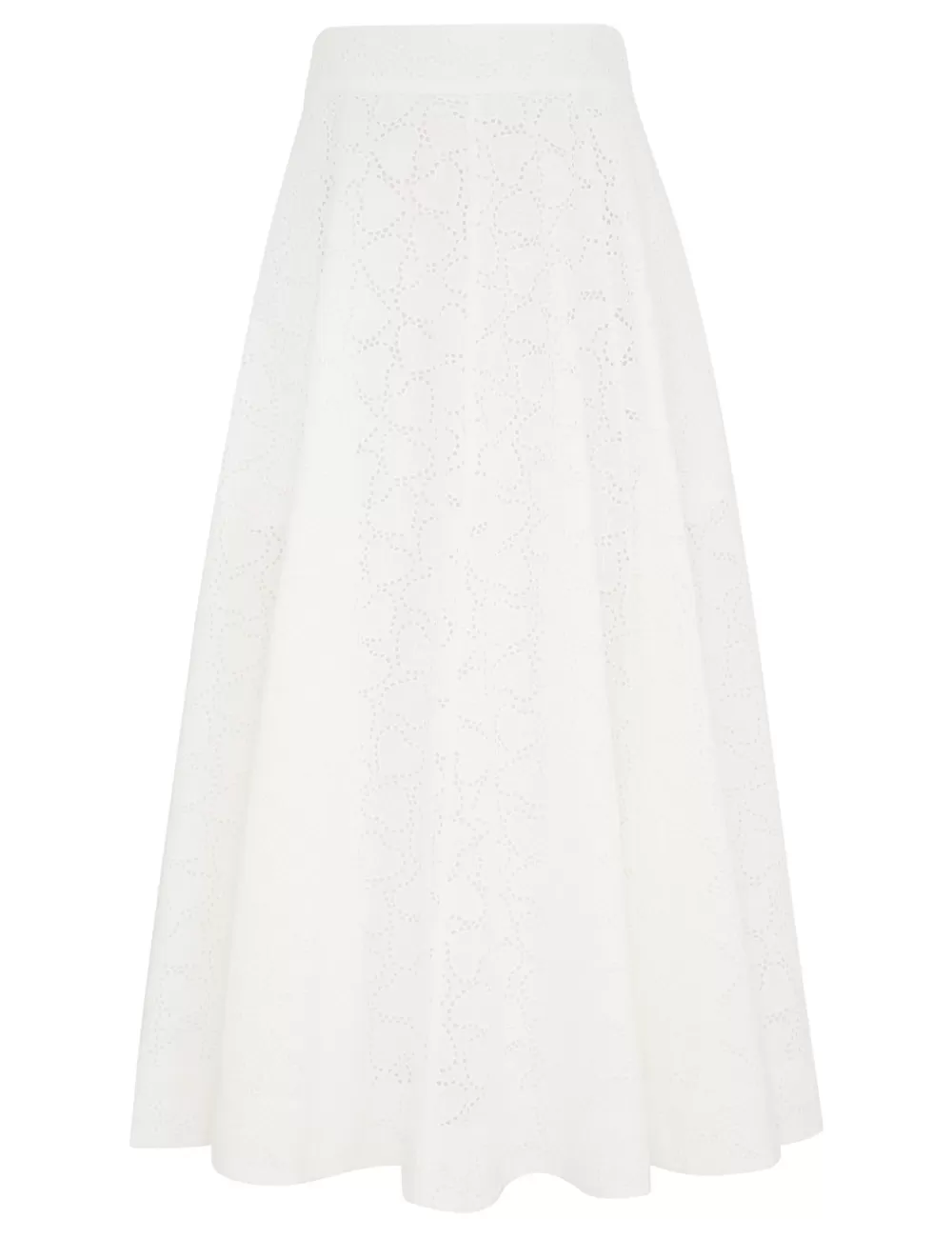 ZIMMERMANN Crush Embroidered Midi Skirt