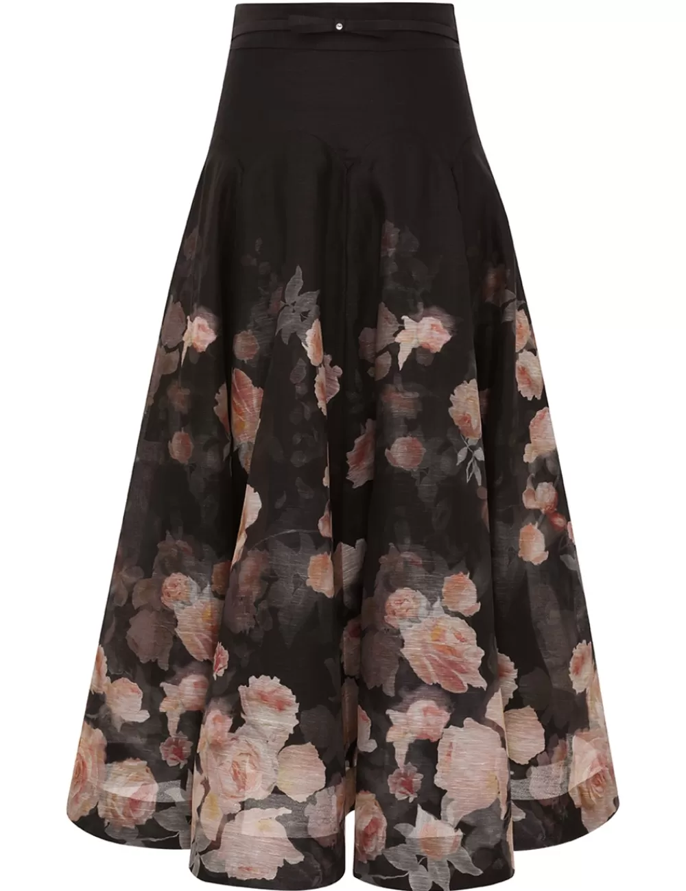 ZIMMERMANN Crush Flared Midi Skirt