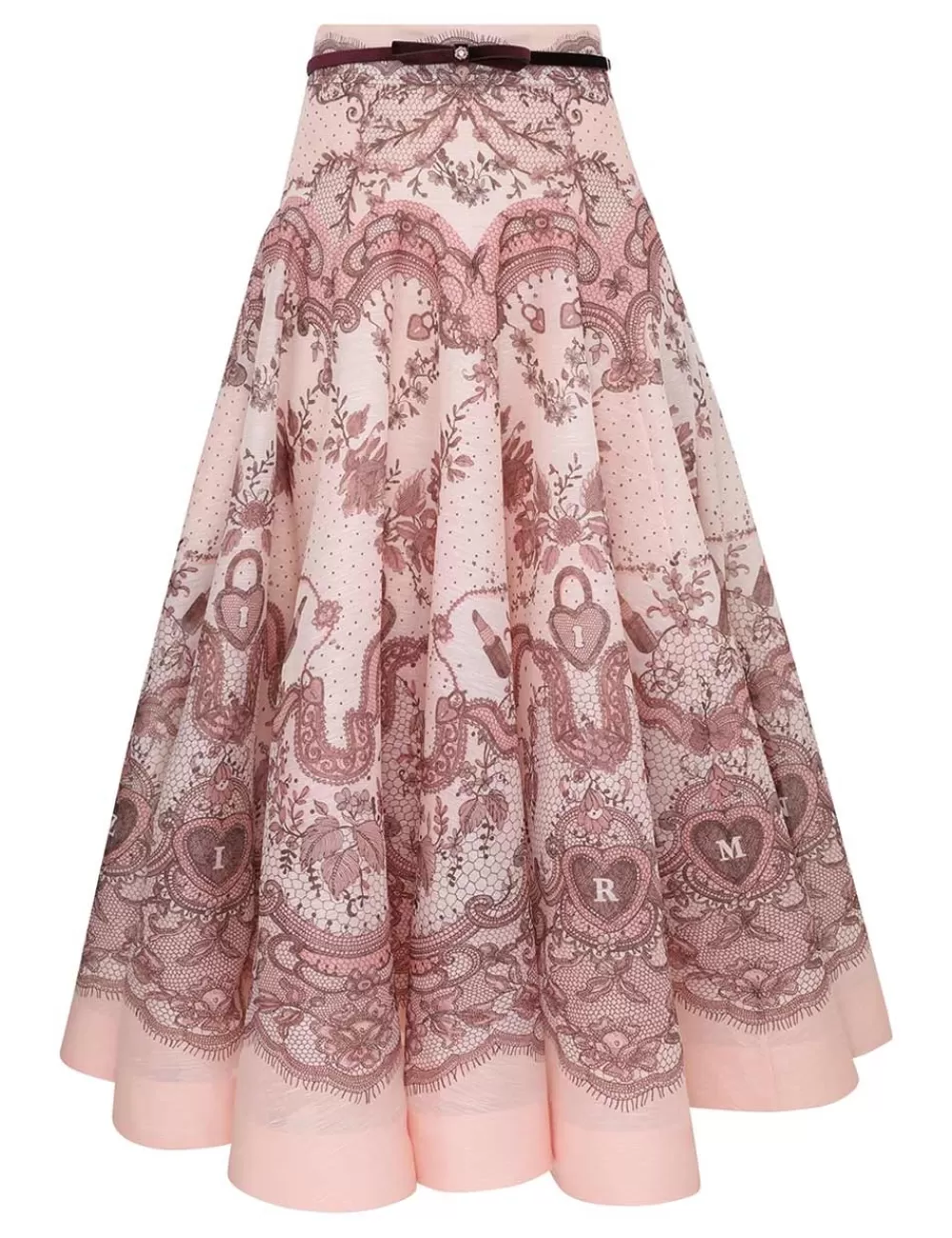 ZIMMERMANN Crush Flared Midi Skirt