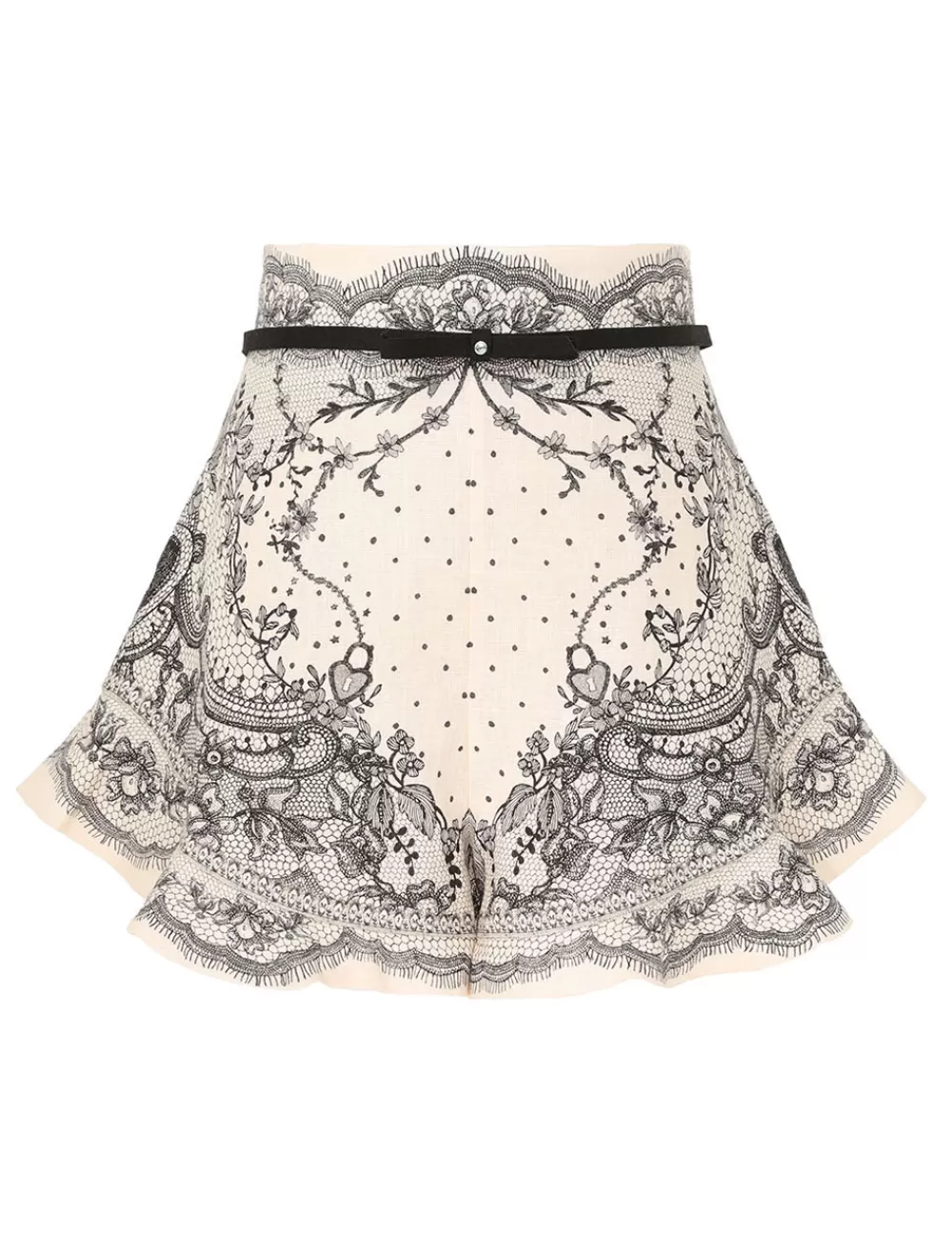 ZIMMERMANN Crush Flat Front Frill Short