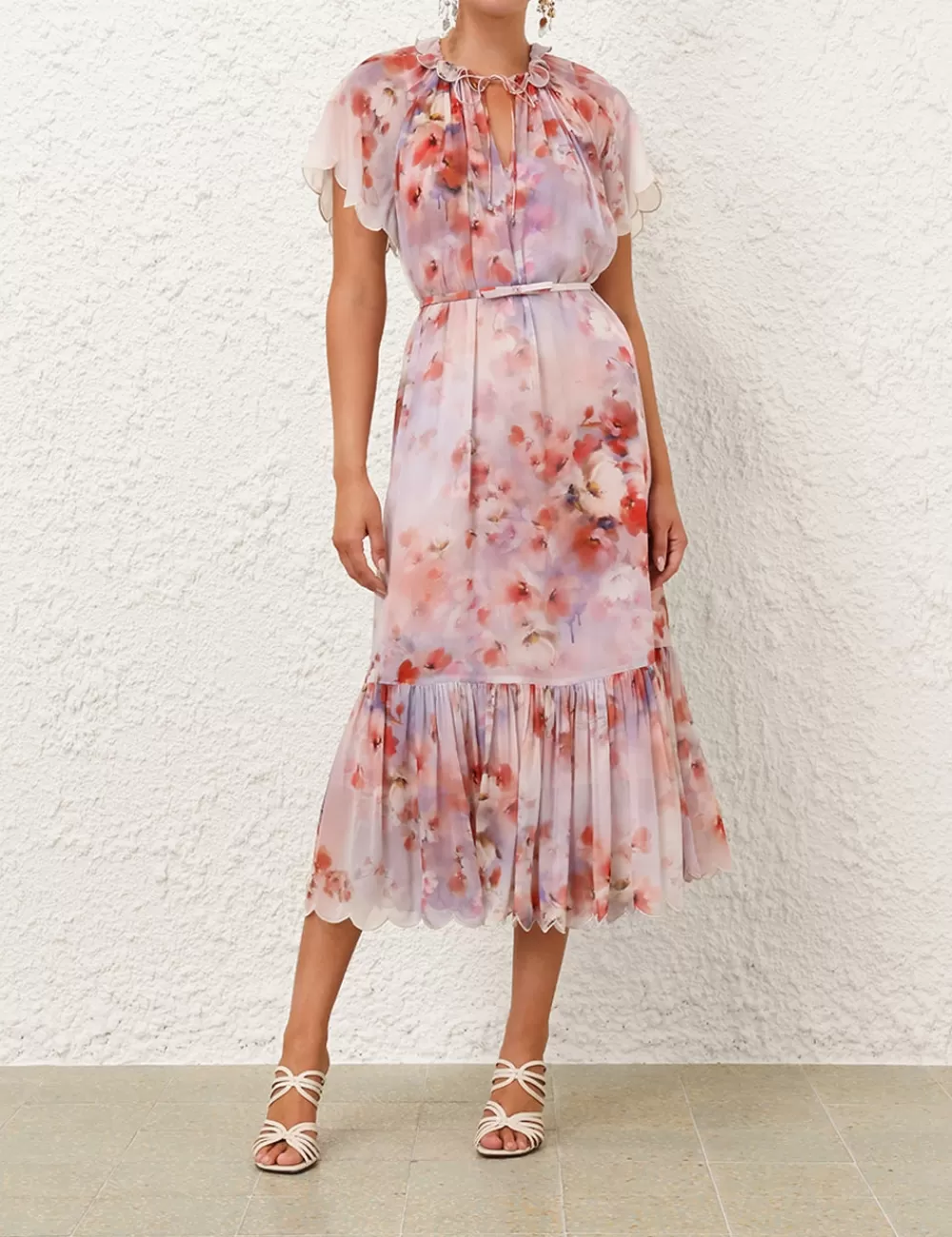 ZIMMERMANN Crush Flutter Midi Dress