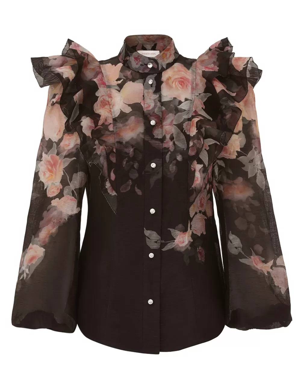 ZIMMERMANN Crush Frill Sleeve Blouse