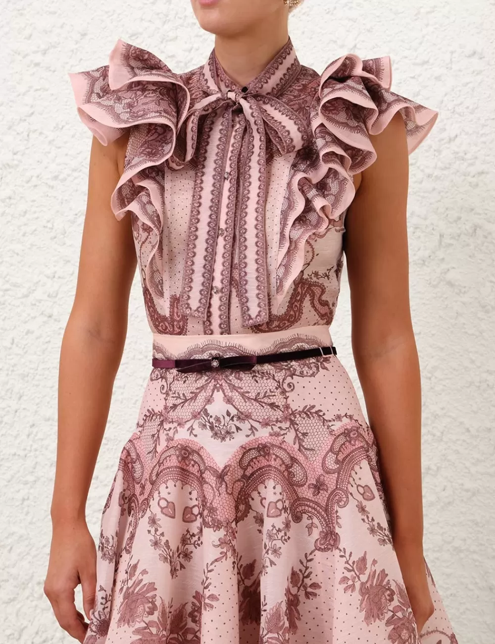 ZIMMERMANN Crush Frilled Fitted Blouse