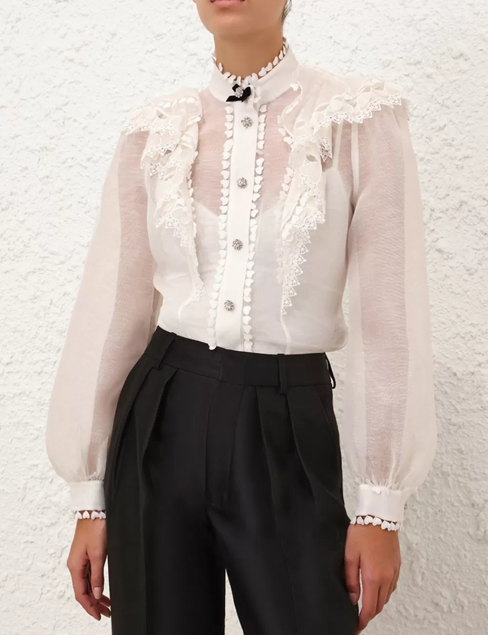 ZIMMERMANN Crush Heart Embellished Blouse