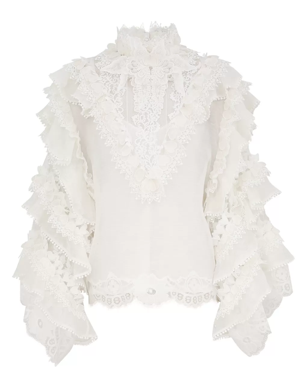 ZIMMERMANN Crush Heart Trim Blouse