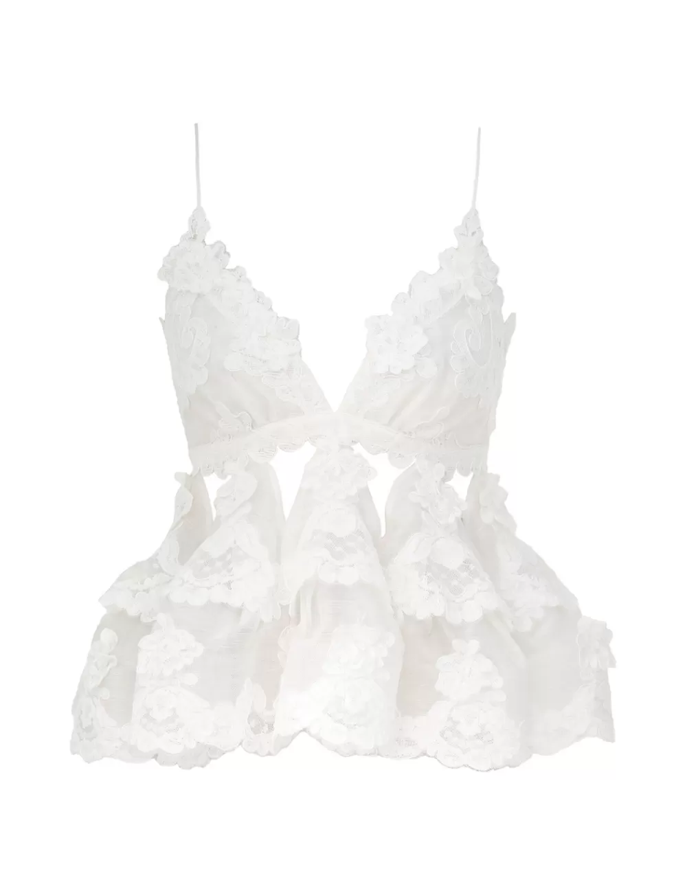 ZIMMERMANN Crush Lace Motif Tiered Top