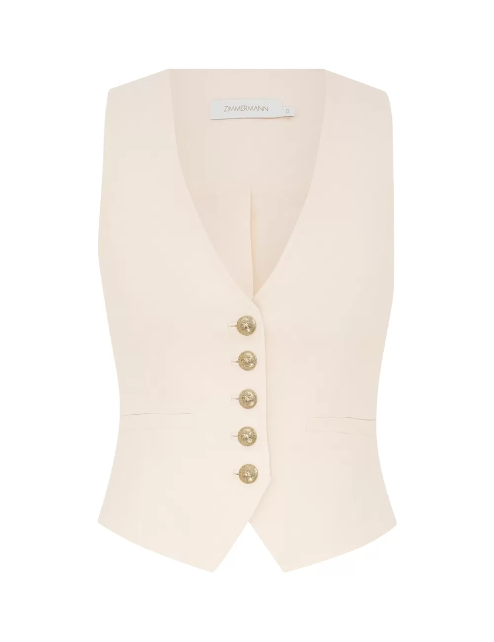 ZIMMERMANN Crush Linen Waistcoat