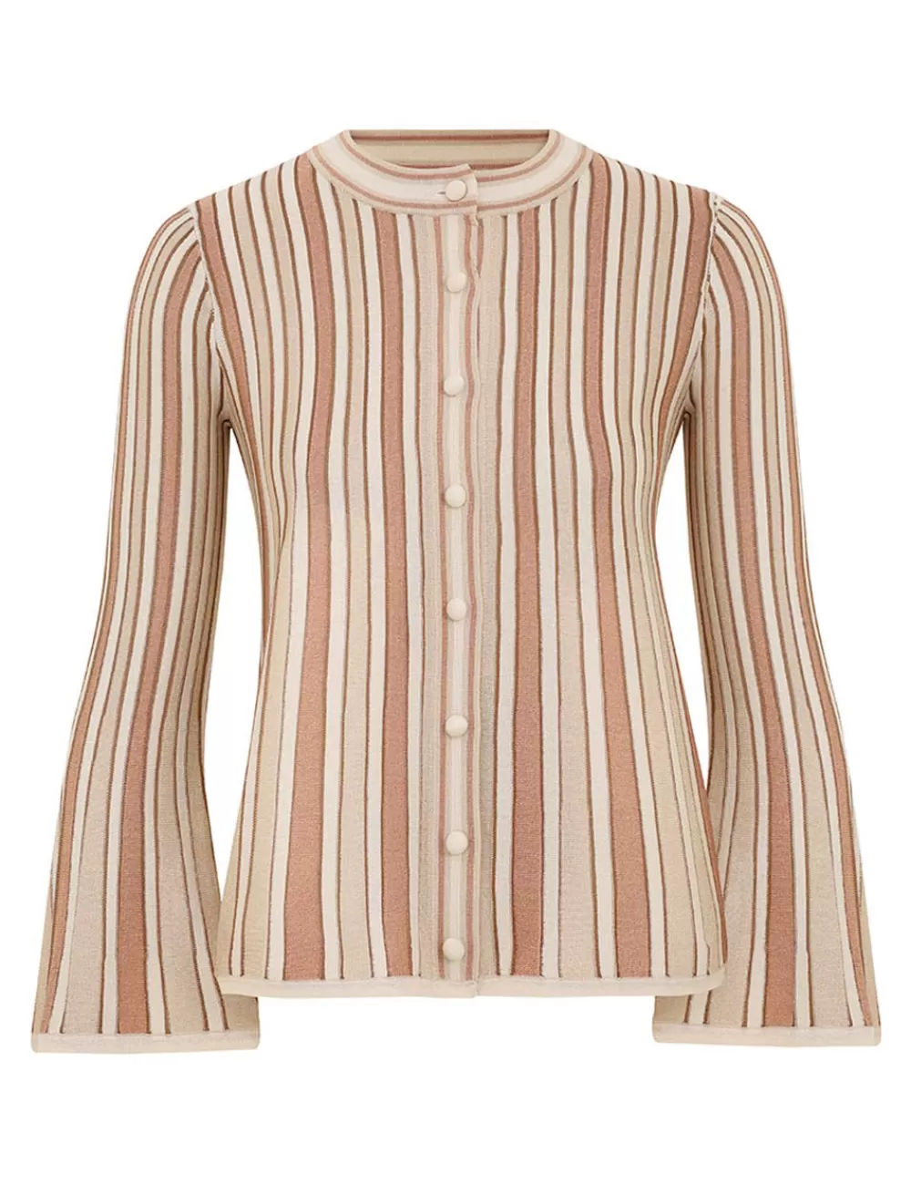 ZIMMERMANN Crush Metallic Stripe Cardigan