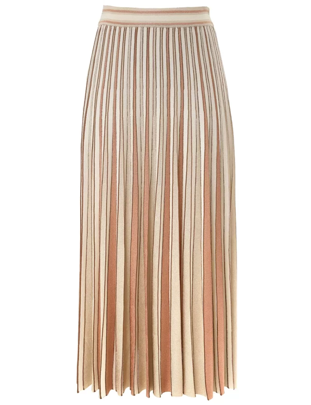 ZIMMERMANN Crush Metallic Stripe Skirt