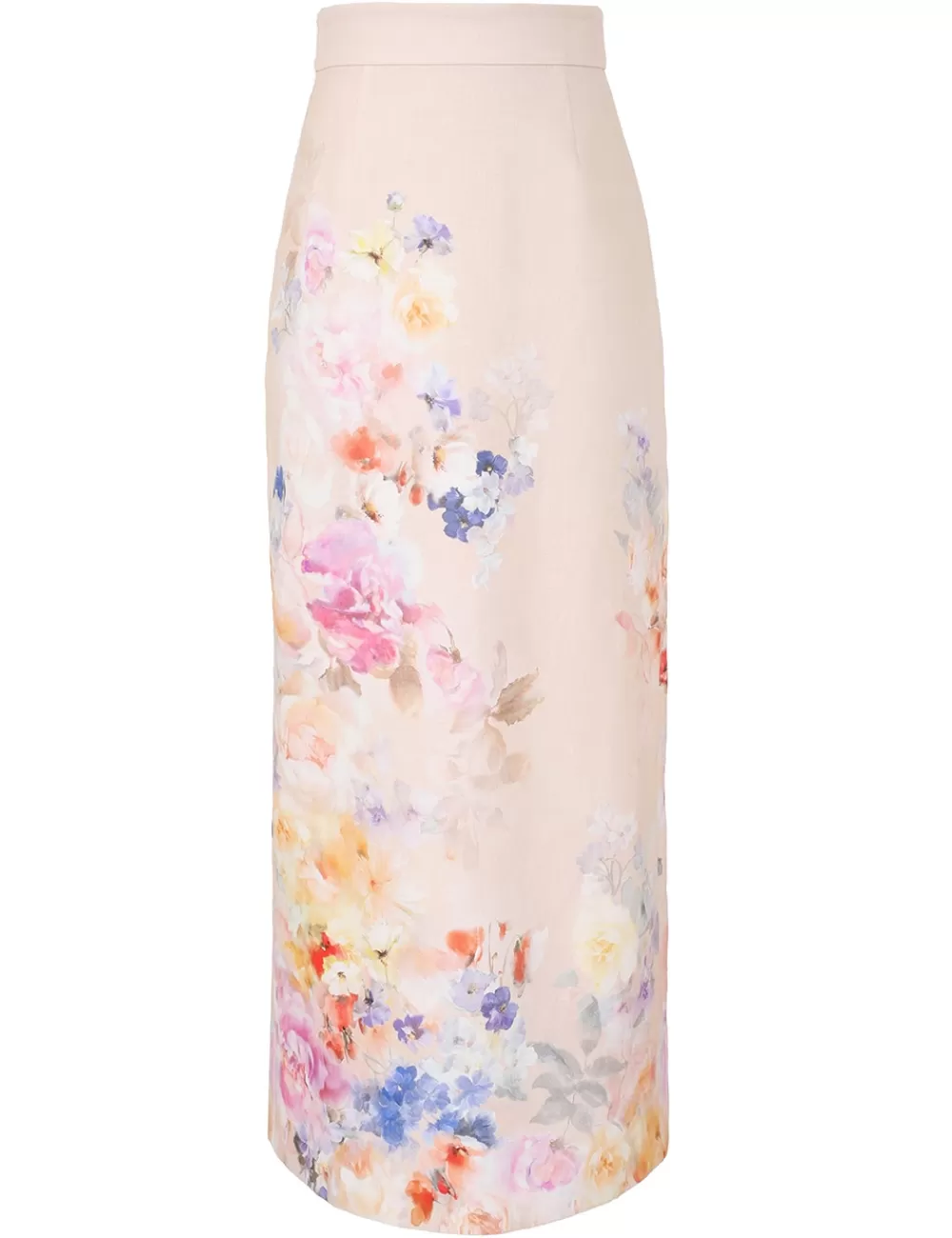 ZIMMERMANN Crush Pencil Midi Skirt