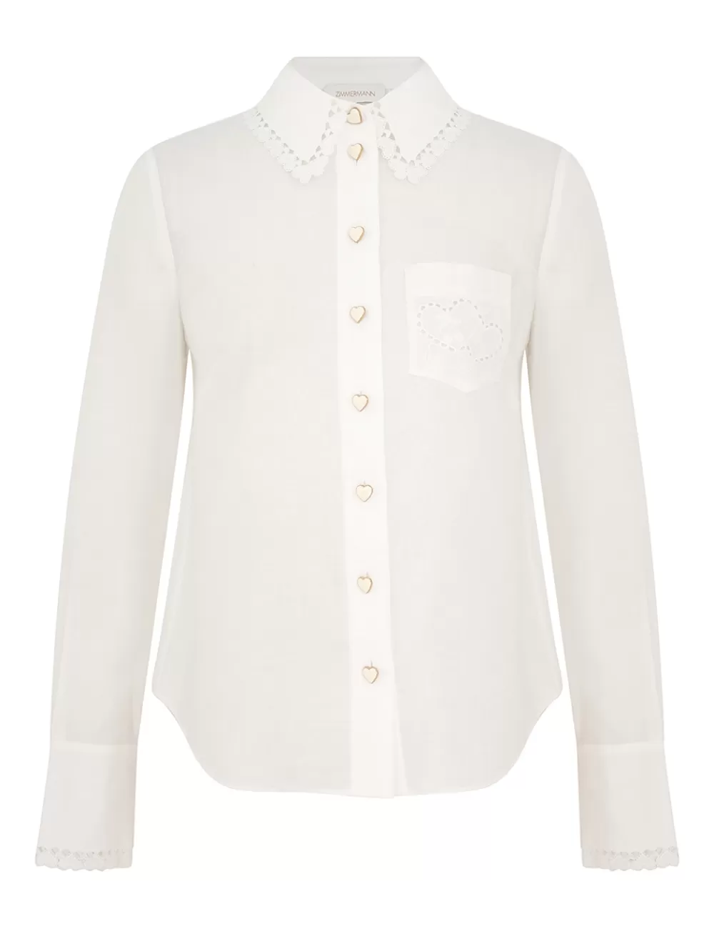 ZIMMERMANN Crush Ramie Embroidered Shirt