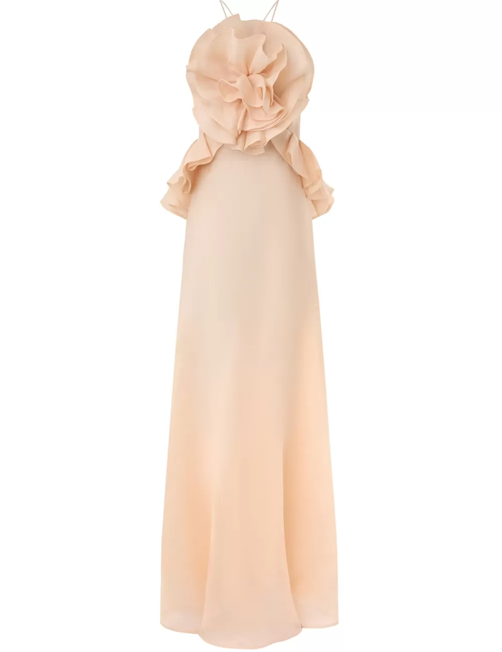 ZIMMERMANN Crush Ruffle Halter Maxi Dress