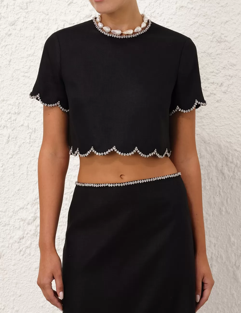 ZIMMERMANN Crush Scalloped Top