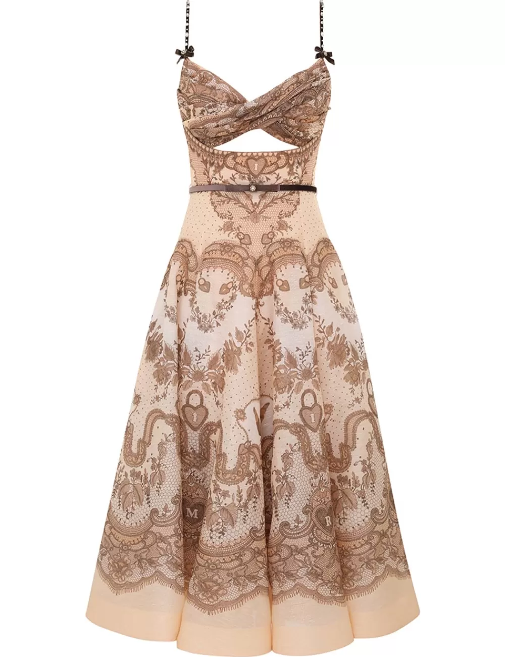 ZIMMERMANN Crush Twist Front Midi Dress