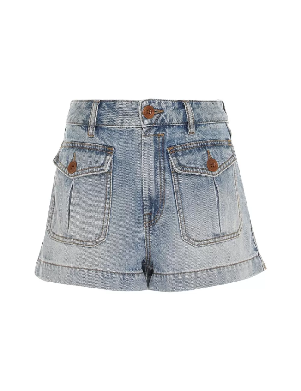 ZIMMERMANN Denim Mini Short