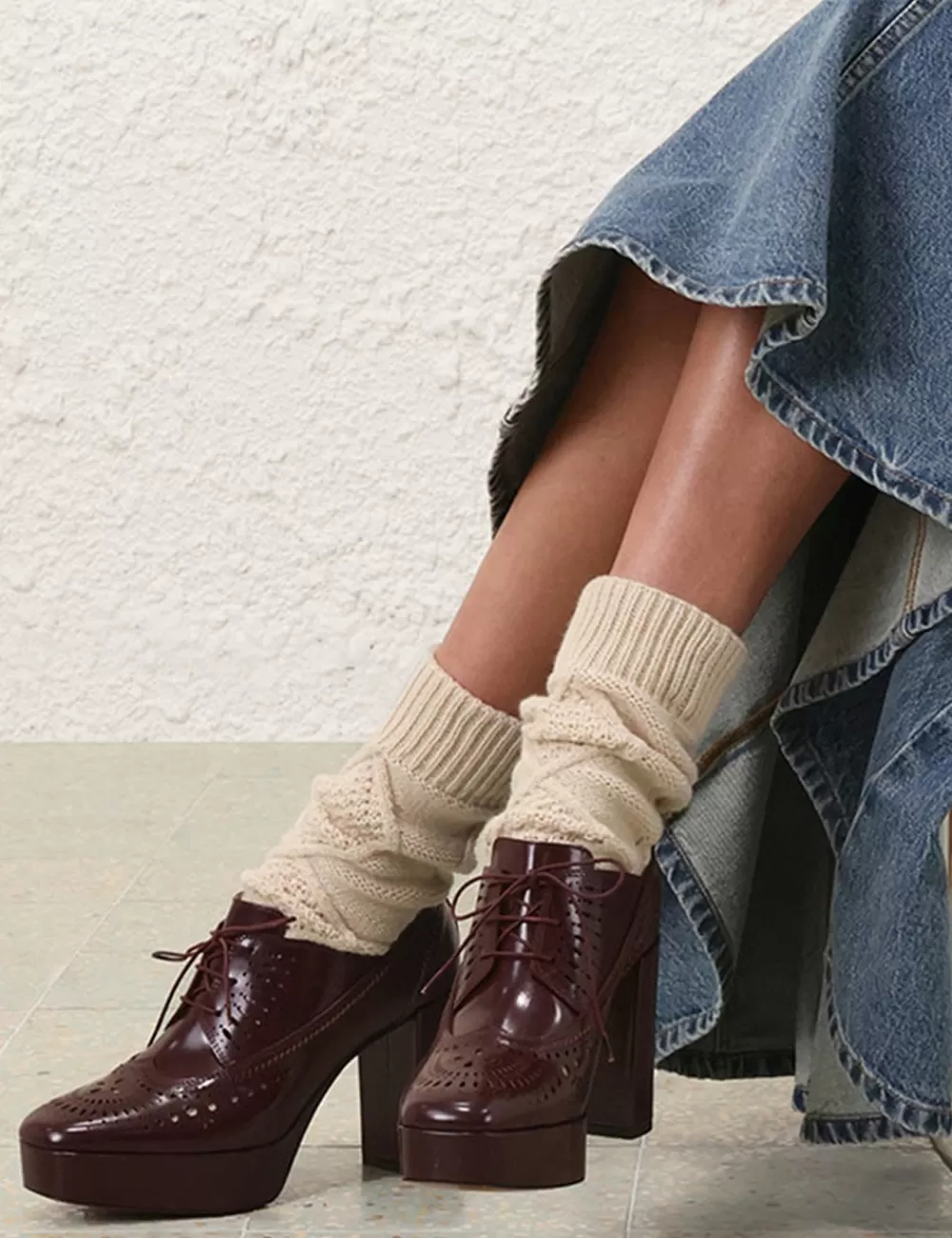 ZIMMERMANN Diamond Rib Socks