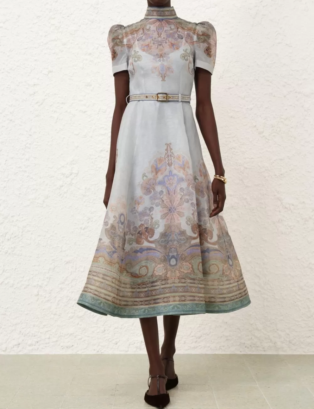 ZIMMERMANN Eden Belted Midi Dress