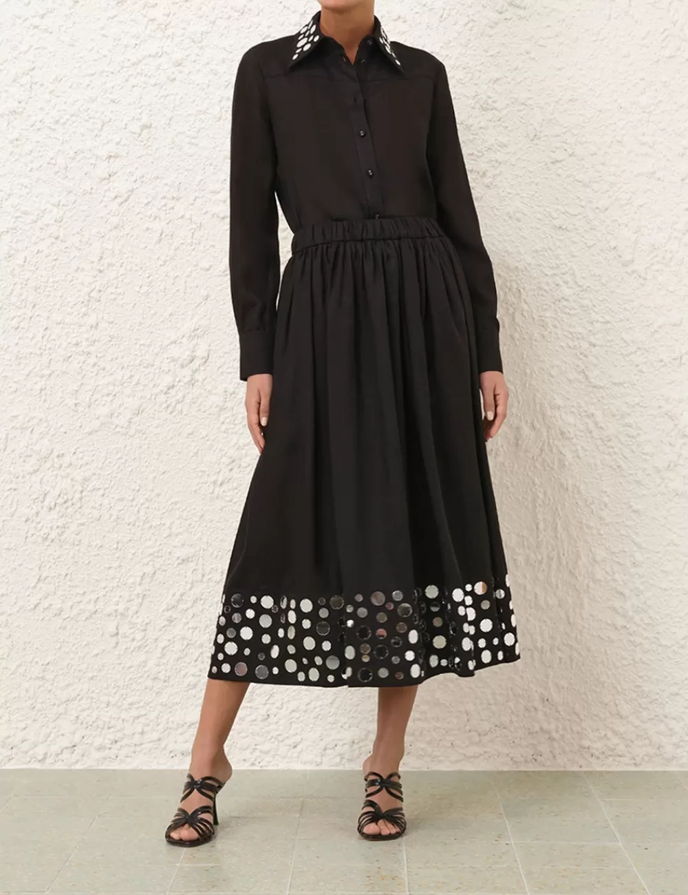 ZIMMERMANN Eden Mirror Midi Skirt