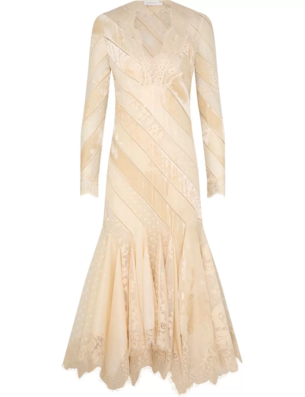 ZIMMERMANN Eden V Neck Spliced Gown