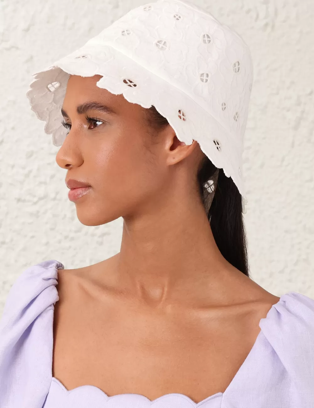 ZIMMERMANN Floral Embroidery Bucket Hat