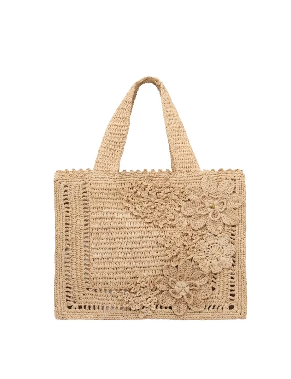 ZIMMERMANN Floral Raffia Mini Tote