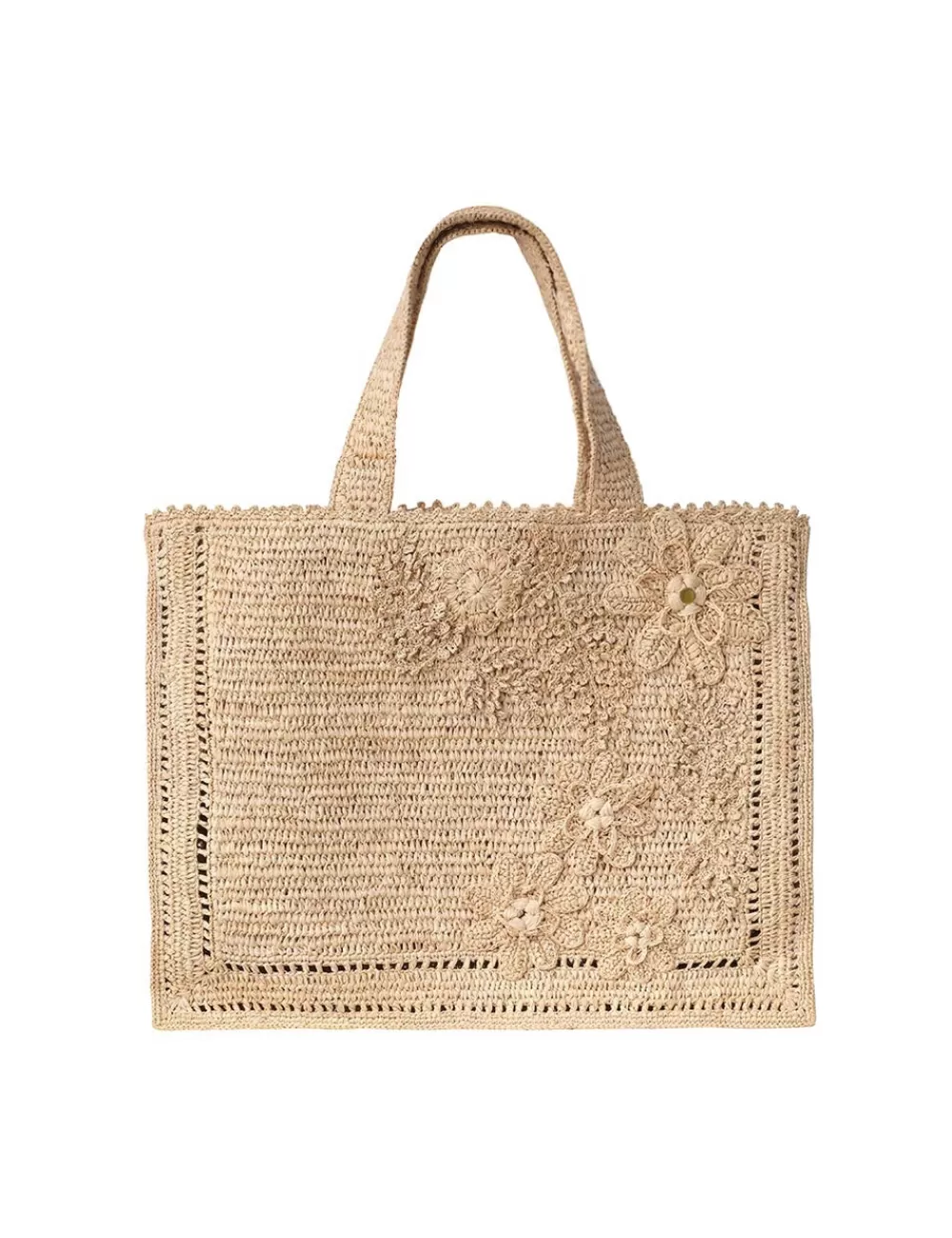 ZIMMERMANN Floral Raffia Tote