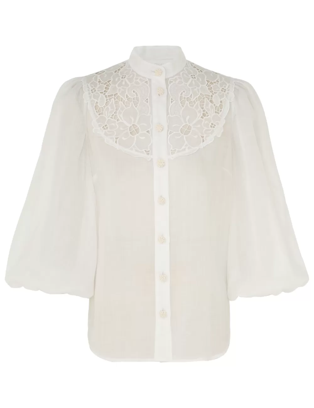 ZIMMERMANN Golden Embroidered Yoke Blouse