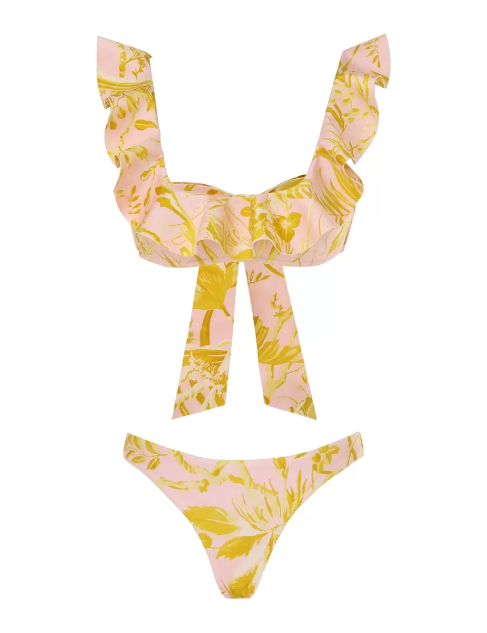 ZIMMERMANN Golden Frill Neck Bikini