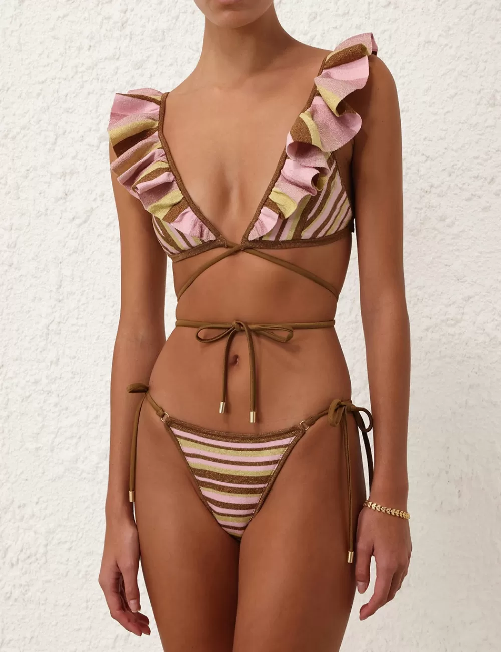 ZIMMERMANN Golden Knit Wrap Bikini