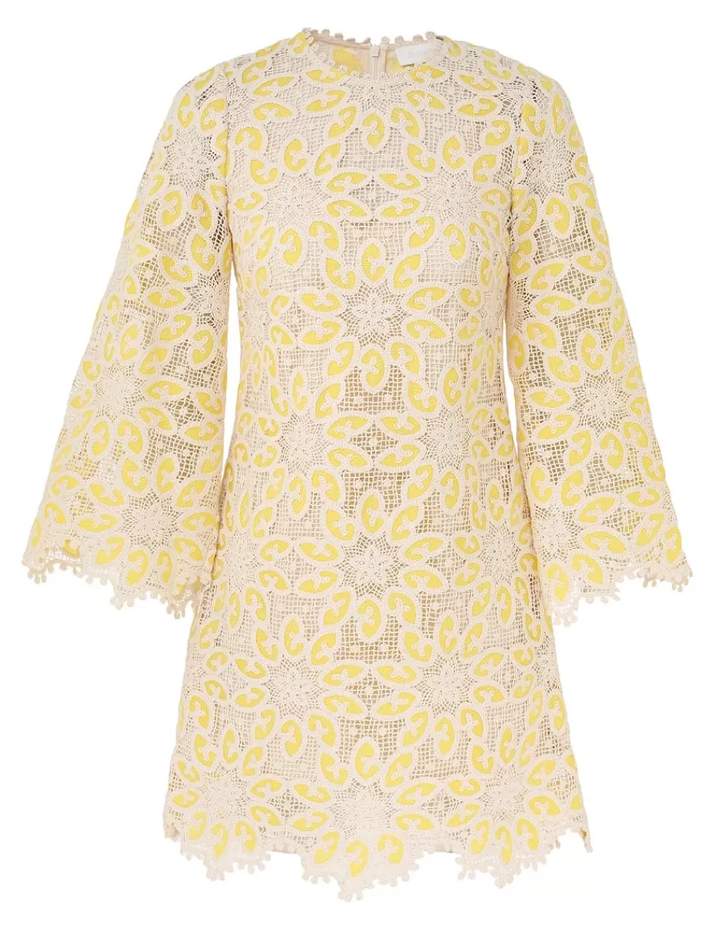 ZIMMERMANN Golden Lace Mini Dress