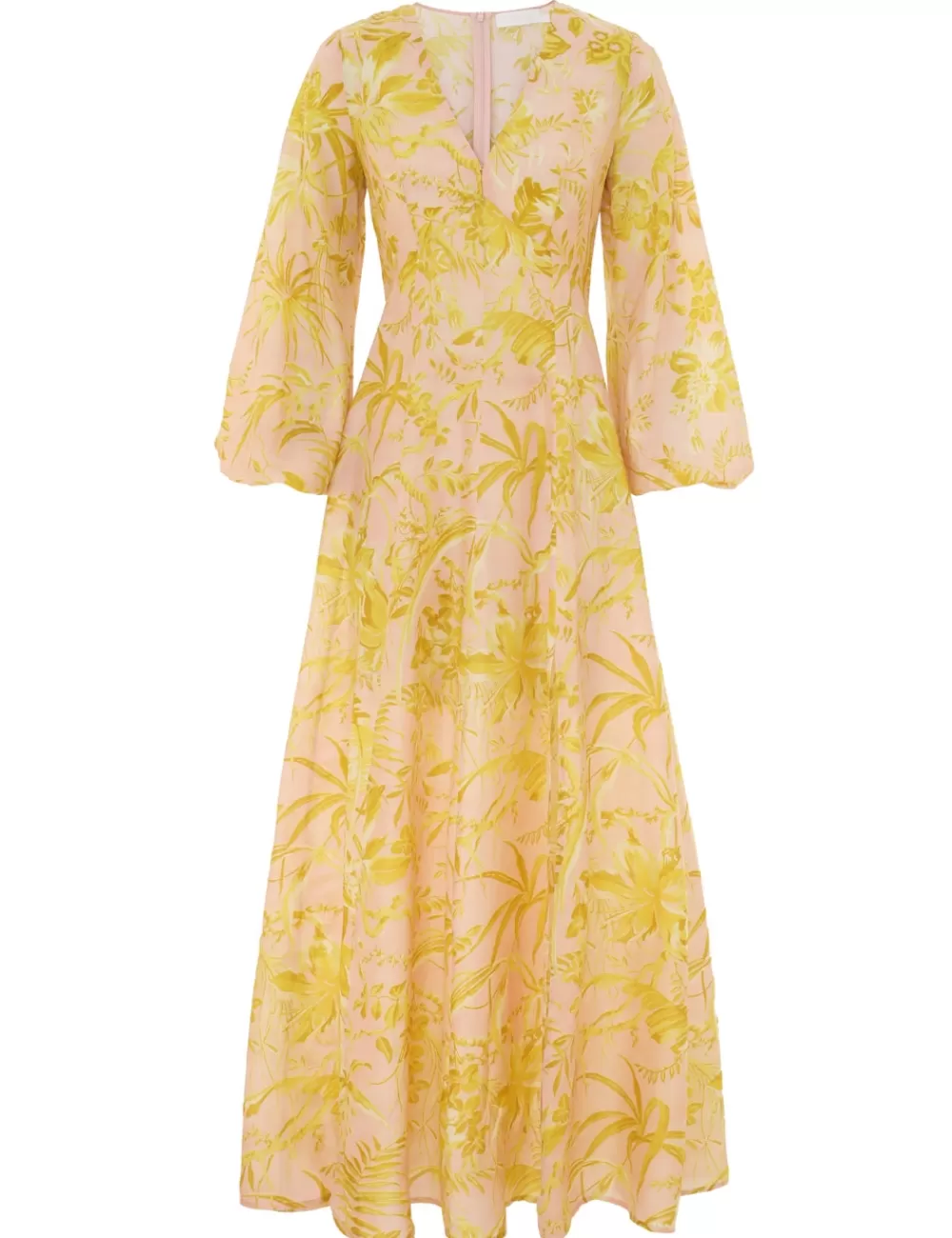 ZIMMERMANN Golden Long Sleeve Maxi Dress